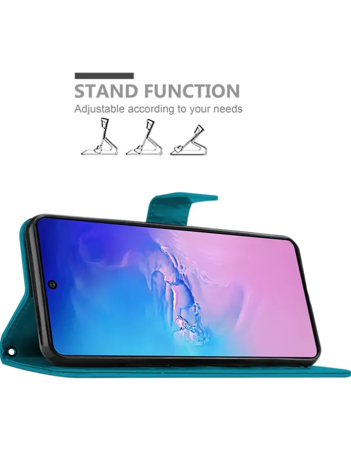 Hülle für Samsung Galaxy A91 / S10 LITE / M80s in FLORAL BLAU