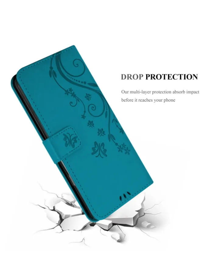 Hülle für Samsung Galaxy A91 / S10 LITE / M80s in FLORAL BLAU