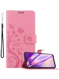 Hülle für Samsung Galaxy A21s Blumen Design in FLORAL ROSA