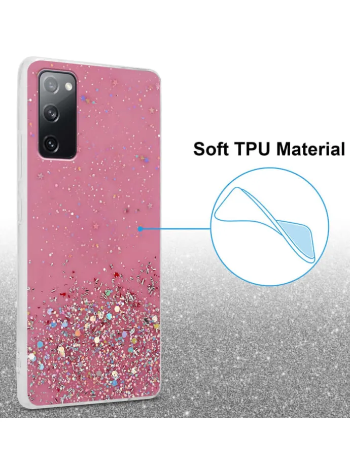 Hülle für Samsung Galaxy S20 FE Glitter in Rosa mit Glitter