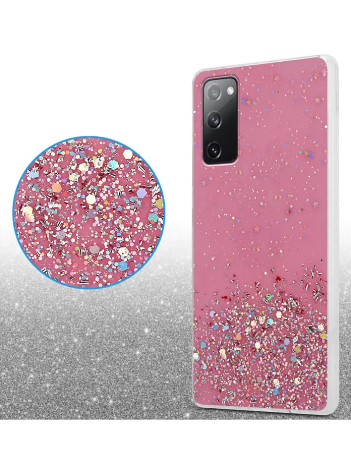 Hülle für Samsung Galaxy S20 FE Glitter in Rosa mit Glitter