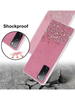Hülle für Samsung Galaxy S20 FE Glitter in Rosa mit Glitter