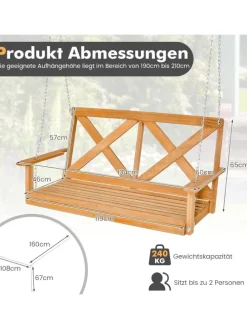 Hängebank 2-Sitzer in Beige