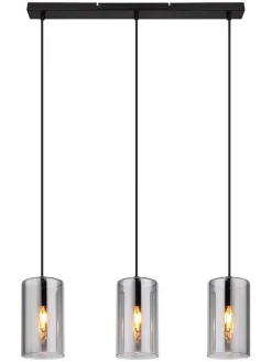 Hängeleuchte "Annika" in Schwarz/ Grau - (B)63 cm