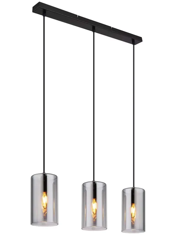 Hängeleuchte "Annika" in Schwarz/ Grau - (B)63 cm