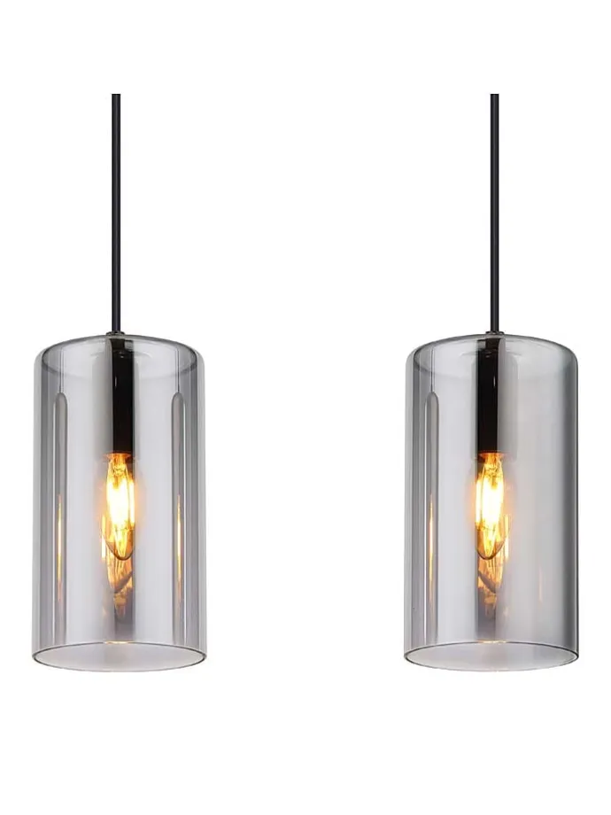 Hängeleuchte "Annika" in Schwarz/ Grau - (B)63 cm