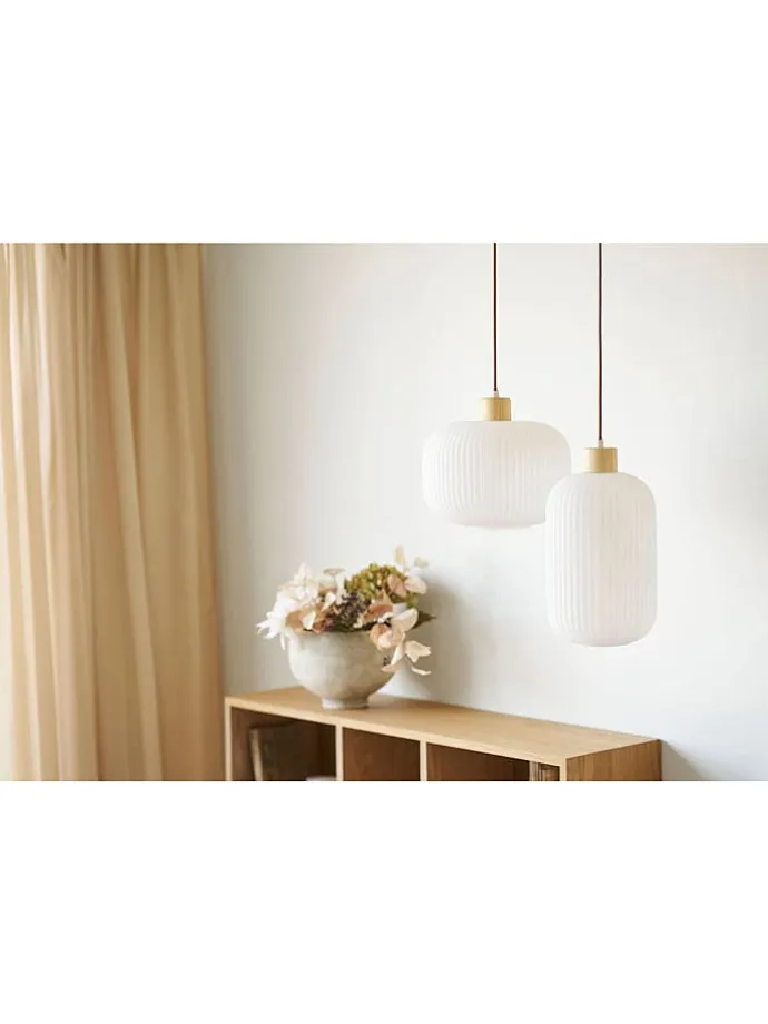 Hängeleuchte "Argalo" in Weiß - (H)26 x Ø 30 cm