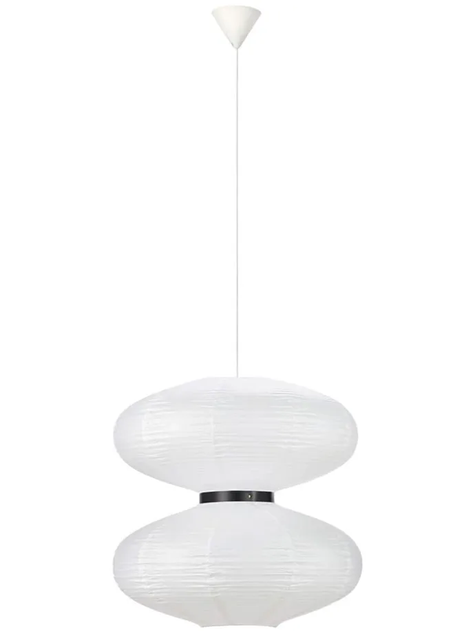 Hängeleuchte "Dual" in Weiß - (H)58 x Ø 60 cm