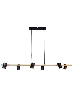 Hängeleuchte "Frida" in Gold/ Schwarz - (B)120 x (H)115 x (T)23 cm