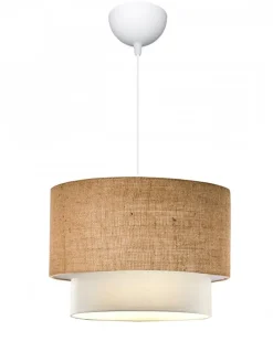 Hängeleuchte "Gharib "in Beige - (H)20 x Ø 30 cm