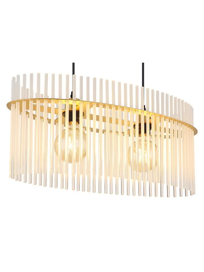 Hängeleuchte "Gorley" in Gold - (L)60 x (B)23 x (H)14 cm