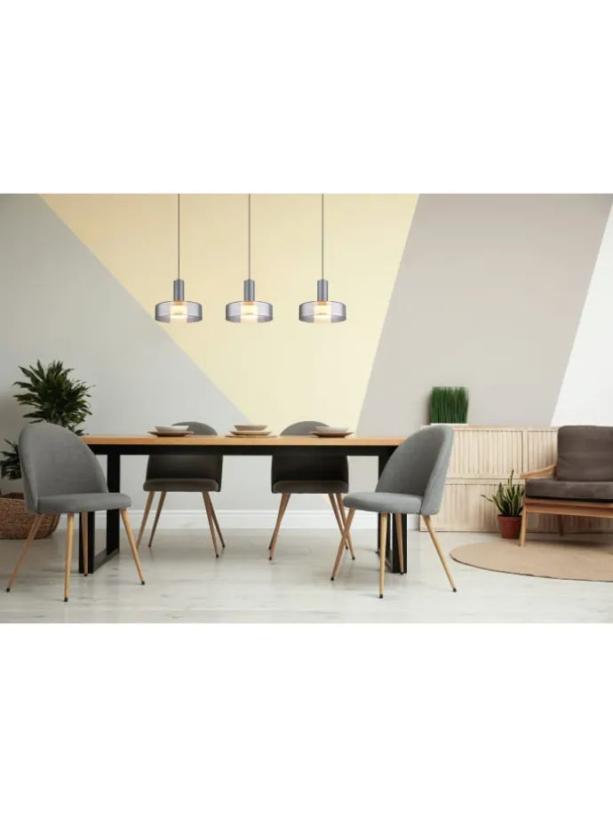 Hängeleuchte "GRANT" in gray