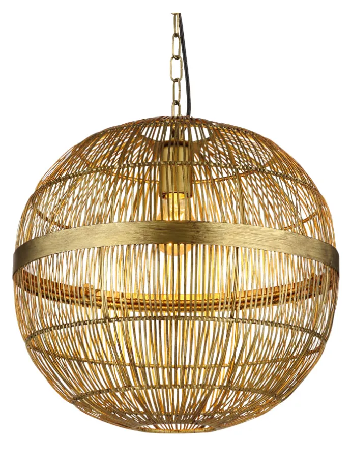 Hängeleuchte "HERMI II" in gold