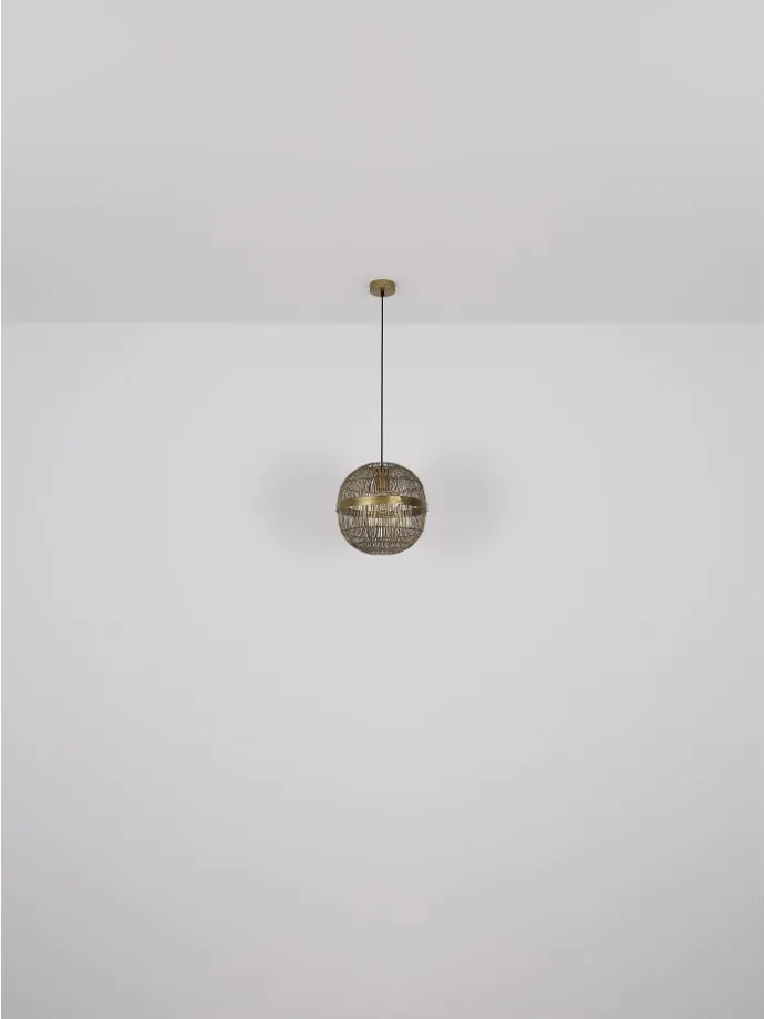 Hängeleuchte "HERMI II" in gold