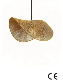 Hängeleuchte in Beige - (H)53 x Ø 50 cm