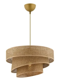 Hängeleuchte in Beige/ Gold - Ø 40 cm