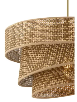 Hängeleuchte in Beige/ Gold - Ø 40 cm