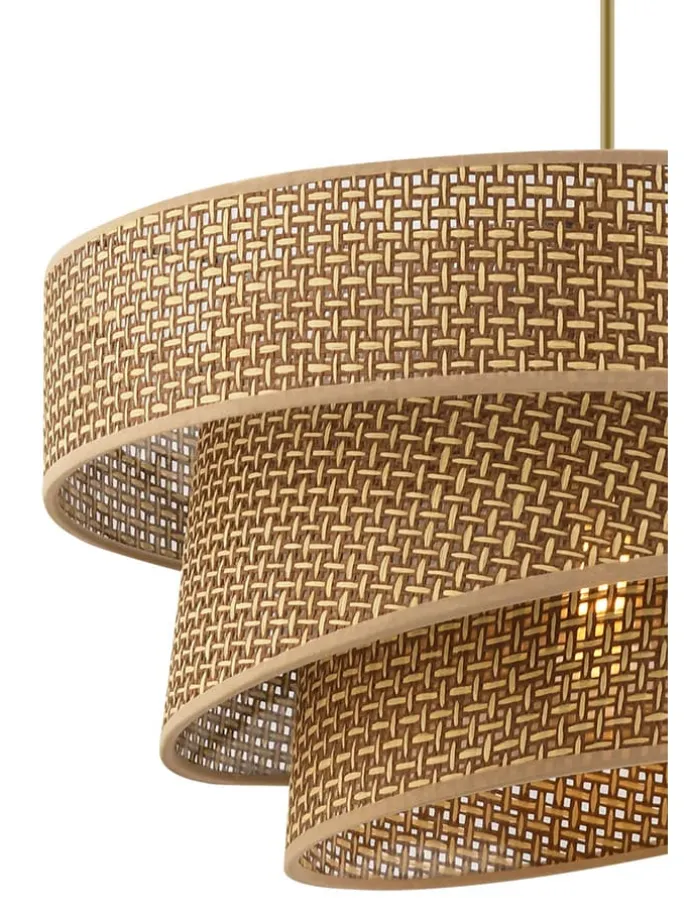 Hängeleuchte in Beige/ Gold - Ø 40 cm