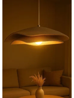 Hängeleuchte in Creme - (H)65 x Ø 50 cm