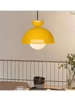 Hängeleuchte in Gelb - (H)15 x Ø 25 cm