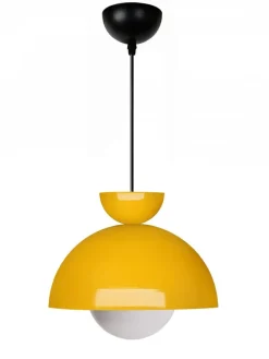 Hängeleuchte in Gelb - (H)15 x Ø 25 cm