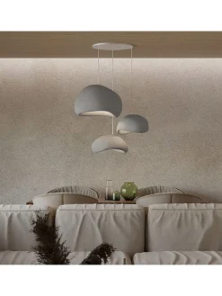 Hängeleuchte in Grau - (B)76 x (H)120 cm