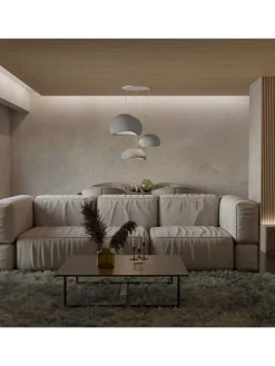 Hängeleuchte in Grau - (B)76 x (H)120 cm