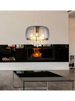 Hängeleuchte in Grau - (H)120 x Ø 35 cm