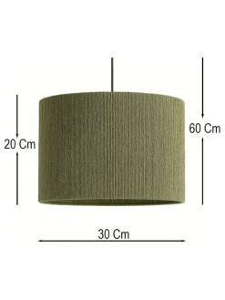 Hängeleuchte in Grün - (H)60 x Ø 30 cm