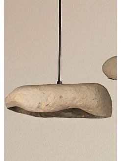 Hängeleuchte in Hellgrau/ Schwarz - (B)58 x (H)62 cm