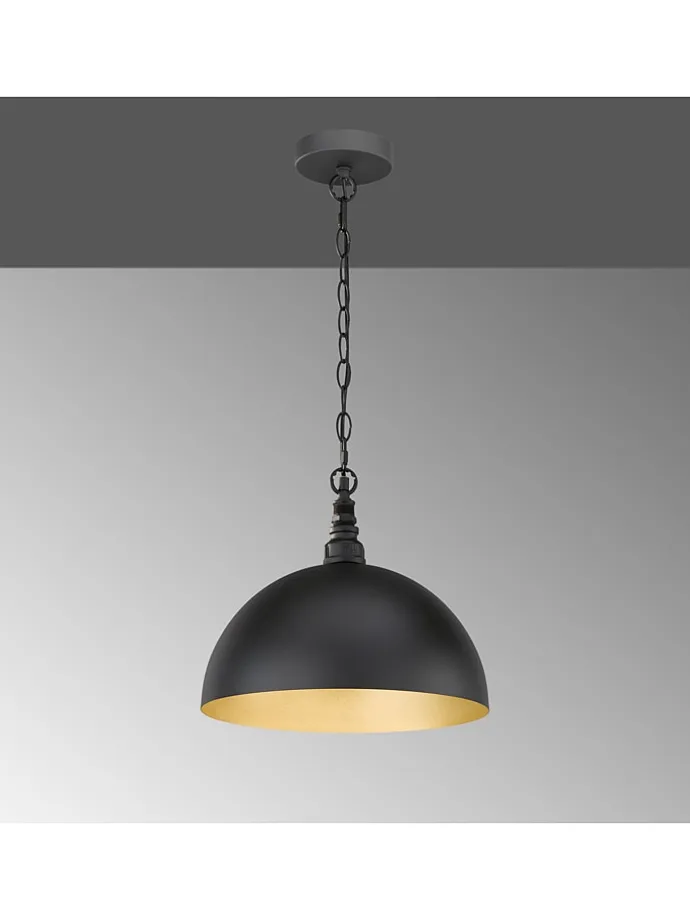 Hängeleuchte in Schwarz - Ø 35 cm