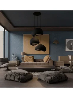 Hängeleuchte in Schwarz - (B)80 x (H)120 cm