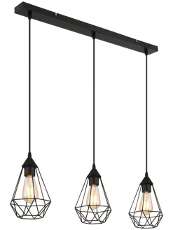 Hängeleuchte in Schwarz - (L)79 x (B)17 x (H)120 cm