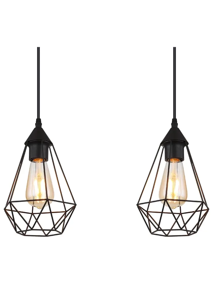 Hängeleuchte in Schwarz - (L)79 x (B)17 x (H)120 cm