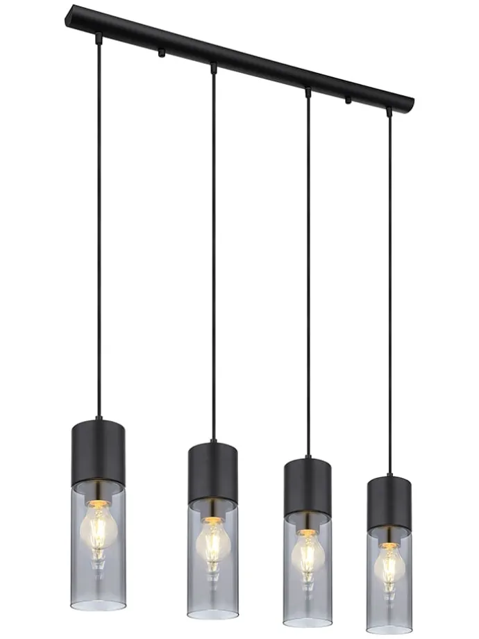 Hängeleuchte in Schwarz - (L)80 x (B)9 x (H)156 cm