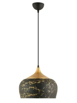 Hängeleuchte in Schwarz/ Gold - Ø 30 cm