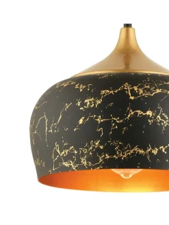 Hängeleuchte in Schwarz/ Gold - Ø 30 cm