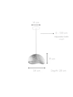 Hängeleuchte in Weiß - Ø 34 cm