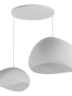 Hängeleuchte in Weiß - (B)75 x (H)120 cm