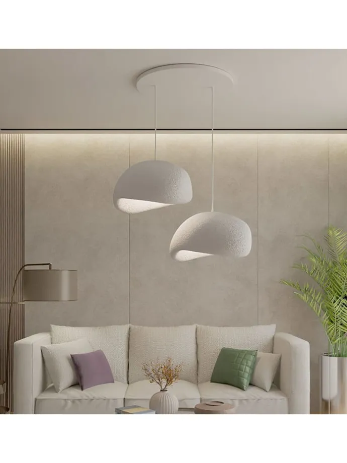 Hängeleuchte in Weiß - (B)60 x (H)120 cm