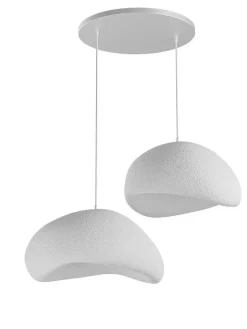 Hängeleuchte in Weiß - (B)60 x (H)120 cm