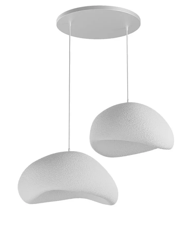 Hängeleuchte in Weiß - (B)60 x (H)120 cm