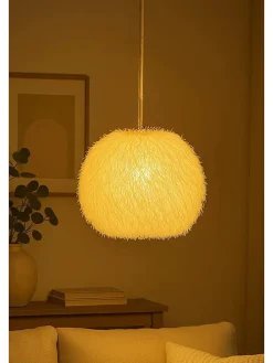 Hängeleuchte in Weiß - (H)75 x Ø 35 cm