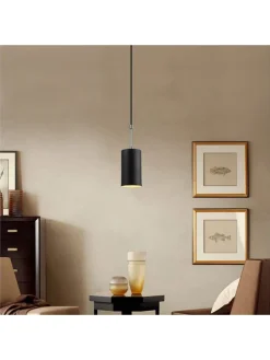Hängeleuchte "Kem" in Schwarz - Ø 9 cm