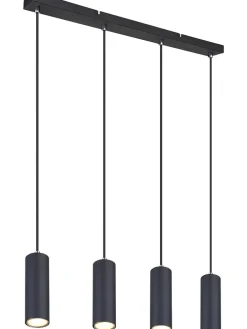 Hängeleuchte "Robby" in Schwarz - (L)65 x (B)6 x (H)120 cm