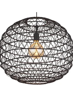 Hängeleuchte "Senni" in Schwarz - (H)120 x Ø 59 cm