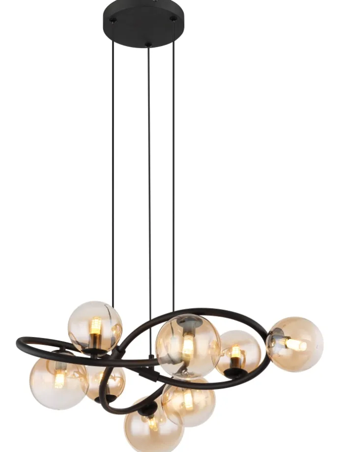 Hängeleuchte "TUBERIUS" in black