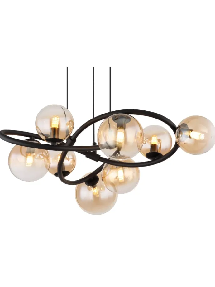 Hängeleuchte "TUBERIUS" in black