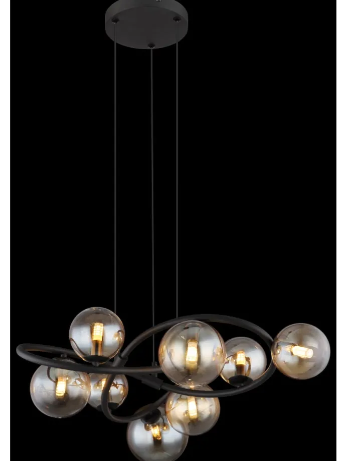 Hängeleuchte "TUBERIUS" in black