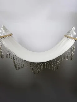 Hängematte in Creme - (B)140 x (H)190 x (T)30 cm